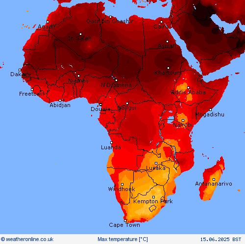 Max temperature Forecast maps