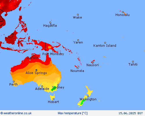 Max temperature Forecast maps