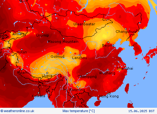 Max temperature Forecast maps