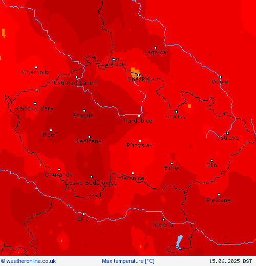 Max temperature Forecast maps