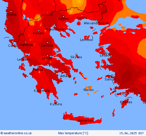 Max temperature Forecast maps