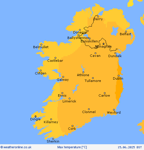 Max temperature Forecast maps