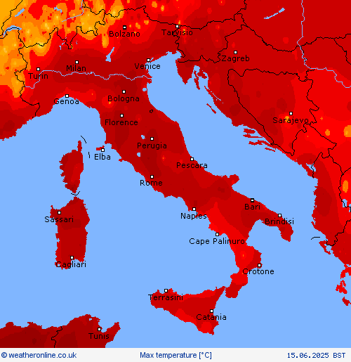 Max temperature Forecast maps