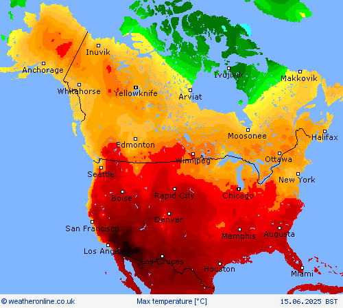 Max temperature Forecast maps