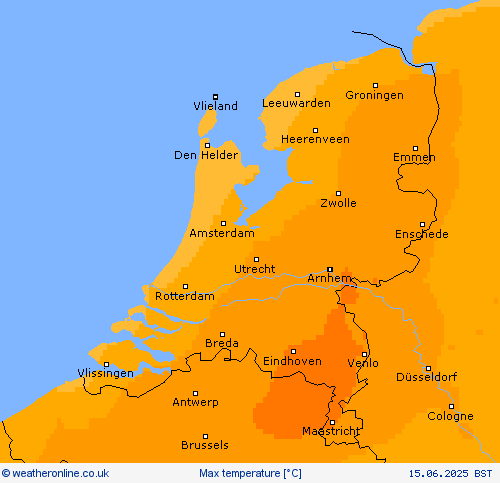 Max temperature Forecast maps
