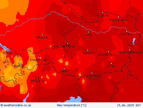 Max temperature Forecast maps