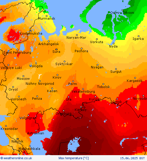 Max temperature Forecast maps