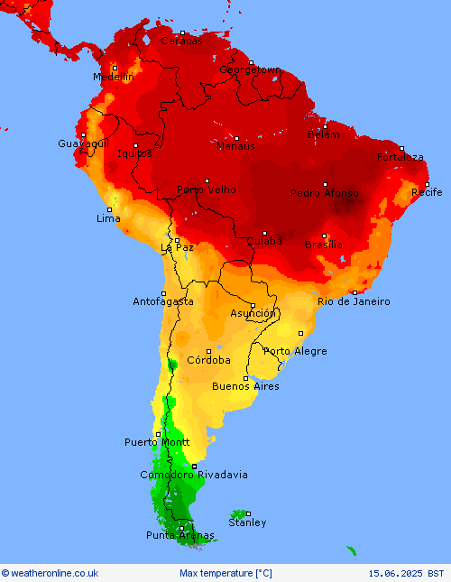 Max temperature Forecast maps