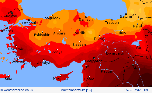 Max temperature Forecast maps