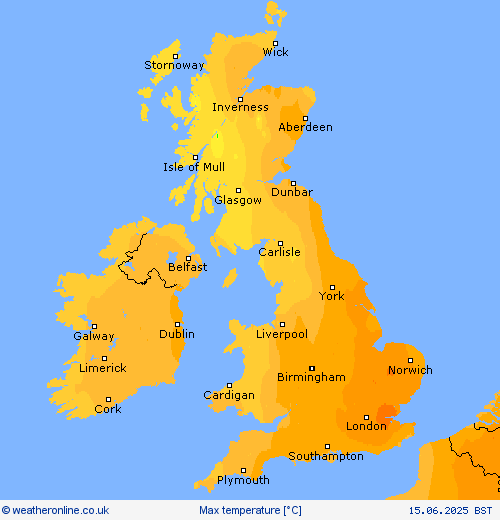 Max temperature Forecast maps