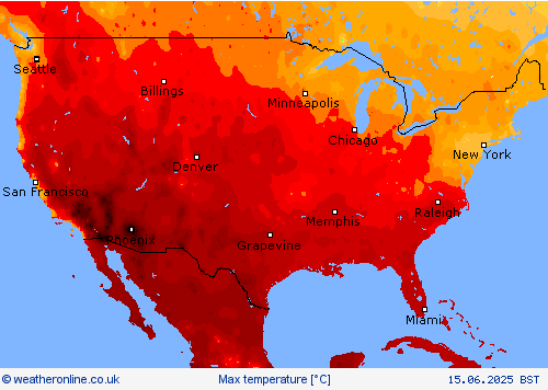 Max temperature Forecast maps