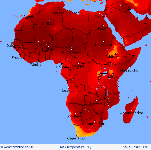 Max temperature Forecast maps