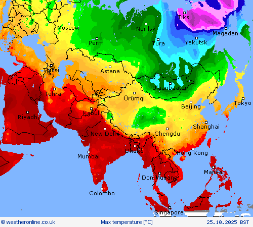 Max temperature Forecast maps