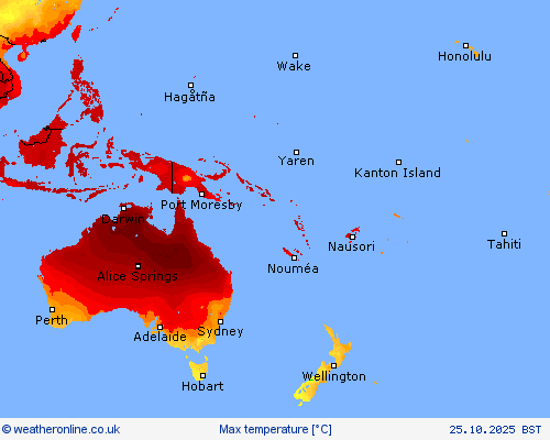 Max temperature Forecast maps