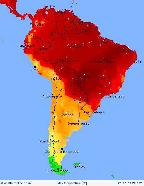 Max temperature Forecast maps