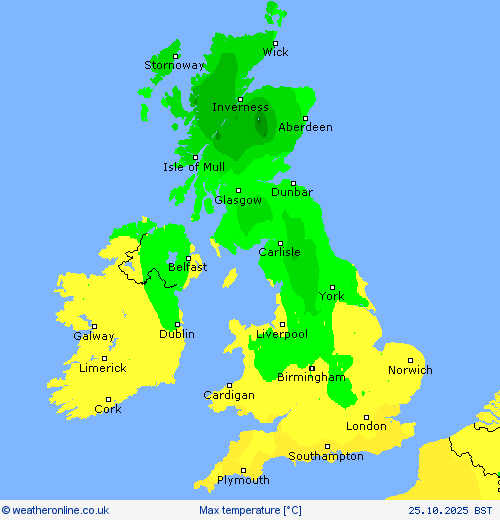 Max temperature Forecast maps