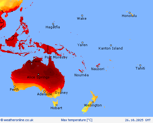 Max temperature Forecast maps