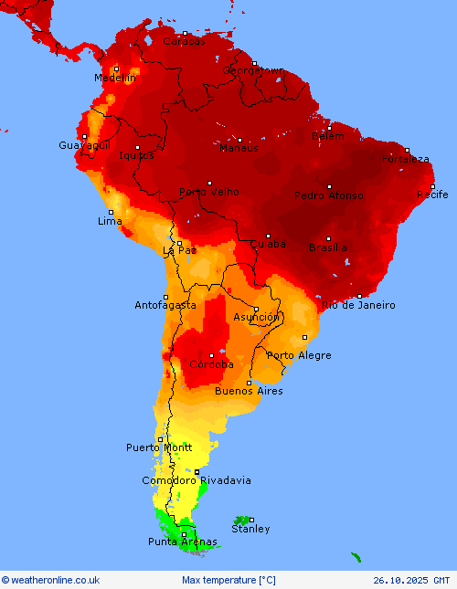 Max temperature Forecast maps