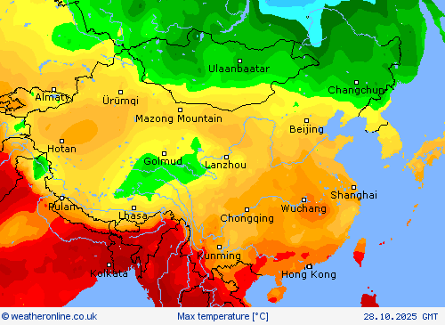 Max temperature Forecast maps
