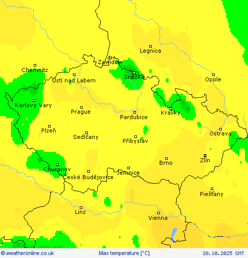 Max temperature Forecast maps