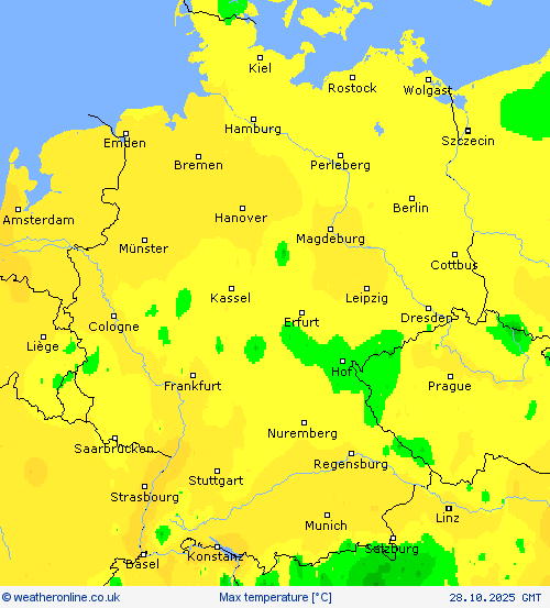 Max temperature Forecast maps