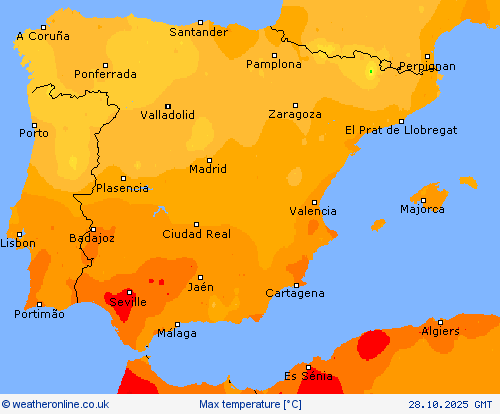 Max temperature Forecast maps