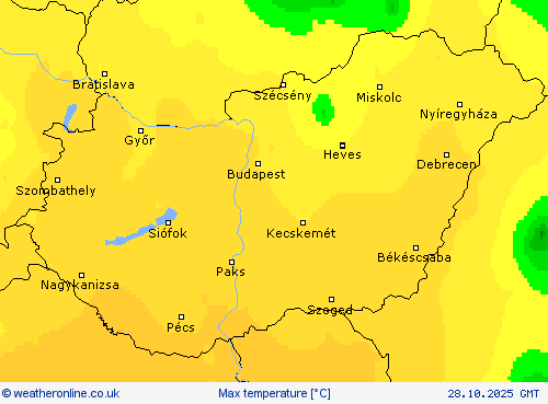 Max temperature Forecast maps
