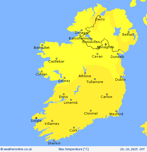 Max temperature Forecast maps