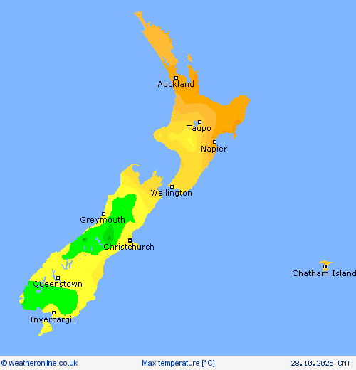 Max temperature Forecast maps
