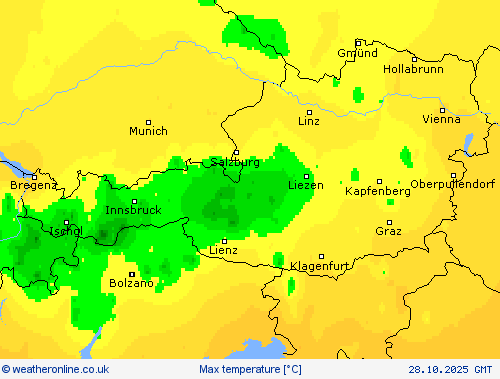 Max temperature Forecast maps