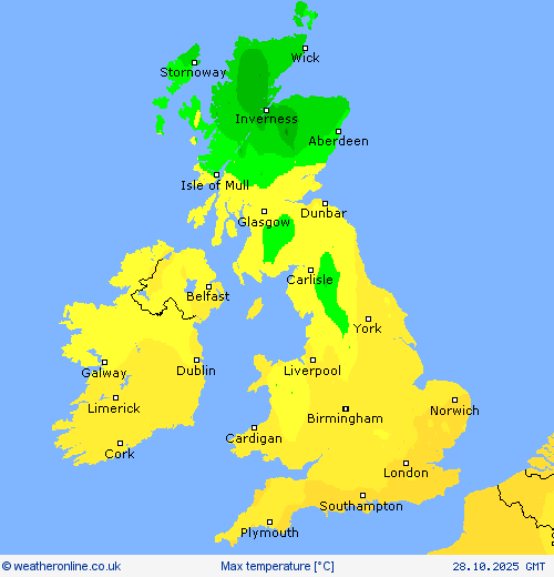 Max temperature Forecast maps