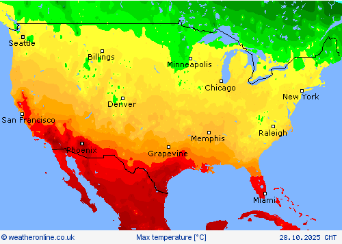 Max temperature Forecast maps
