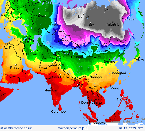Max temperature Forecast maps
