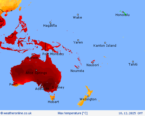 Max temperature Forecast maps