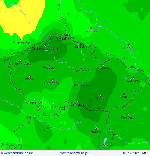 Max temperature Forecast maps