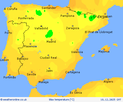 Max temperature Forecast maps