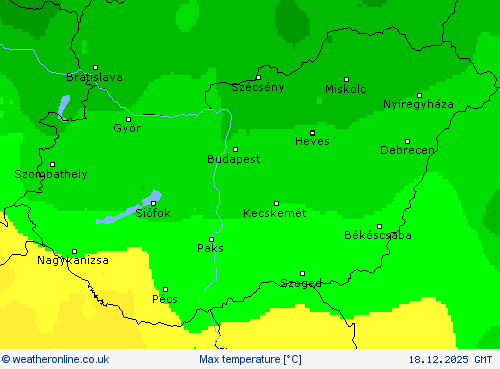 Max temperature Forecast maps
