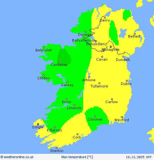 Max temperature Forecast maps