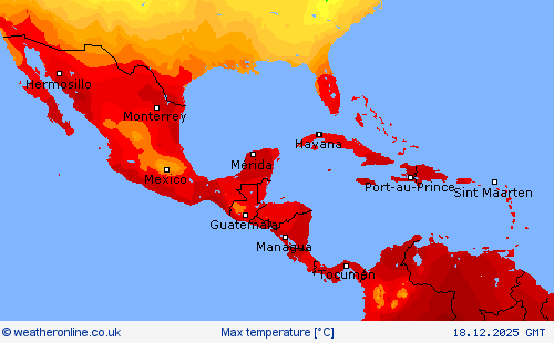 Max temperature Forecast maps