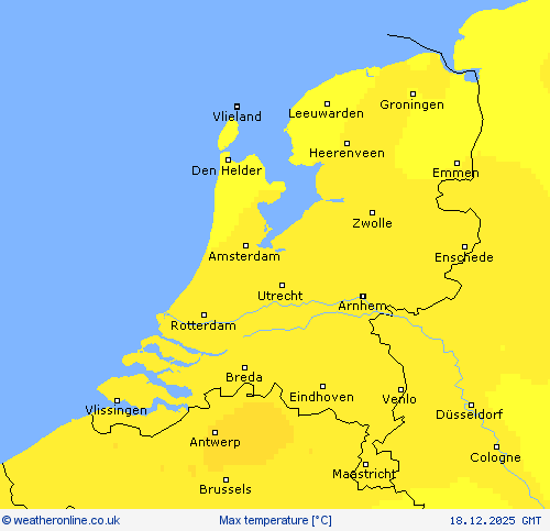 Max temperature Forecast maps