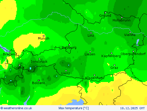 Max temperature Forecast maps
