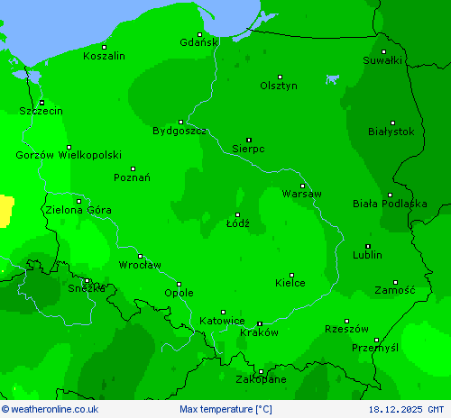 Max temperature Forecast maps