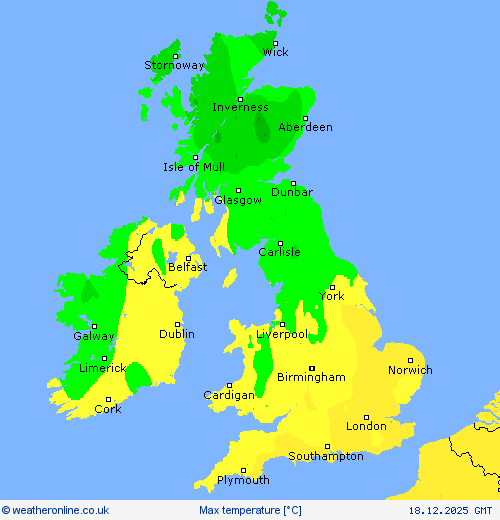 Max temperature Forecast maps