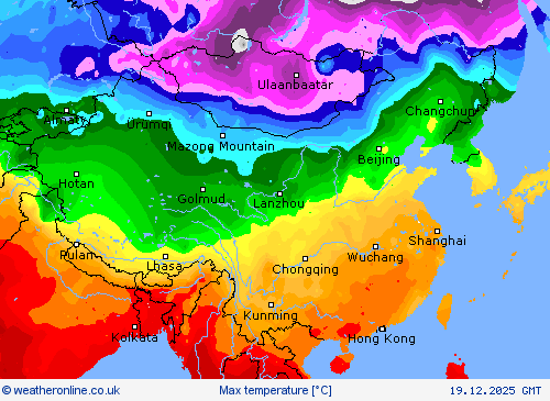 Max temperature Forecast maps