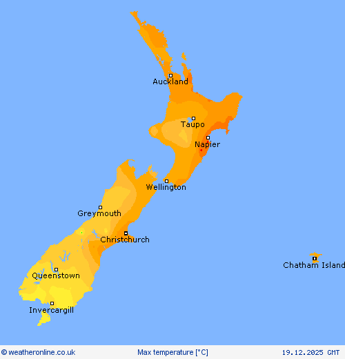 Max temperature Forecast maps