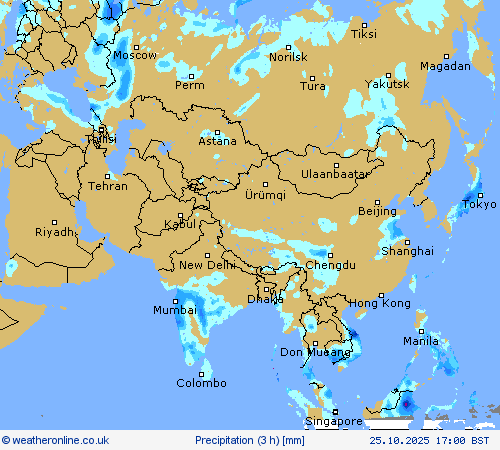 Precipitation (3 h) Forecast maps