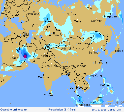 Precipitation (3 h) Forecast maps