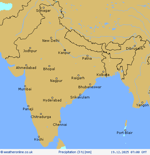 Precipitation (3 h) Forecast maps